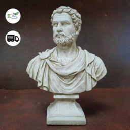 Spa Large Classic Bust Of Nero Stone Cast Ornament - thumbnail 3