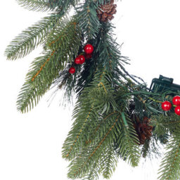 Beliani Christmas Wreath Led Whitehorn Dark Green 50 Cm - thumbnail 7