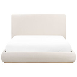 Beliani Ottoman Bed Fabric Campagne 160 X 200 Cm (Eu King Size) Light Beige - thumbnail 4