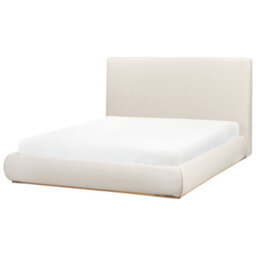 Beliani Ottoman Bed Fabric Campagne 160 X 200 Cm (Eu King Size) Light Beige - thumbnail 7