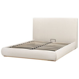 Beliani Ottoman Bed Fabric Campagne 160 X 200 Cm (Eu King Size) Light Beige - thumbnail 6