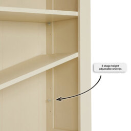 The Furniture Market Marbury Cream Painted Tall Narrow Bookcase With 1 Door Cupboard - thumbnail 5
