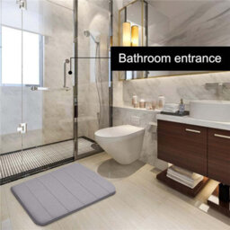 Ameha Memory Foam Bath Mat Non Slip 40 X 60 Cm Silver Washable Super Absorbent Bathroom Mat Extra Soft Mats - thumbnail 5