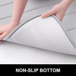 Ameha Memory Foam Bath Mat Non Slip 40 X 60 Cm Silver Washable Super Absorbent Bathroom Mat Extra Soft Mats - thumbnail 6