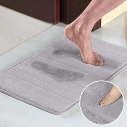 Ameha Memory Foam Bath Mat Non Slip 40 X 60 Cm Silver Washable Super Absorbent Bathroom Mat Extra Soft Mats - thumbnail 8