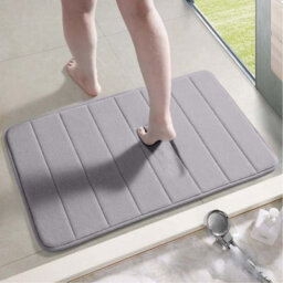 Ameha Memory Foam Bath Mat Non Slip 40 X 60 Cm Silver Washable Super Absorbent Bathroom Mat Extra Soft Mats - thumbnail 9