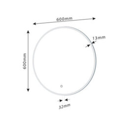 Plum&clay Soren Round Heated Anti-Fog Led Illuminated Bathroom Mirror (W)60Cm (H)60Cm - thumbnail 3