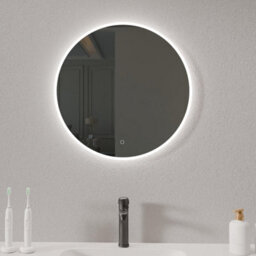 Plum&clay Soren Round Heated Anti-Fog Led Illuminated Bathroom Mirror (W)60Cm (H)60Cm