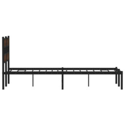 Berkfield Bed Frame Without Mattress With Headboard Brown Oak 120X200 Cm - thumbnail 5