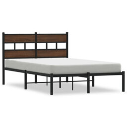 Berkfield Bed Frame Without Mattress With Headboard Brown Oak 120X200 Cm - thumbnail 2