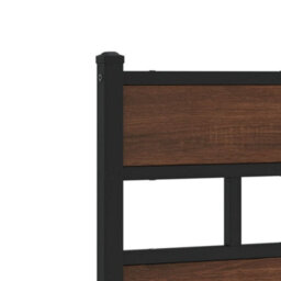 Berkfield Bed Frame Without Mattress With Headboard Brown Oak 120X200 Cm - thumbnail 8