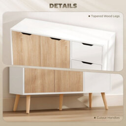 Wyld Haus Surinam Natural Wood-Effect Sideboard - 3 Drawers, 2 Doors, 90W X 30D X 72H Cm - thumbnail 7