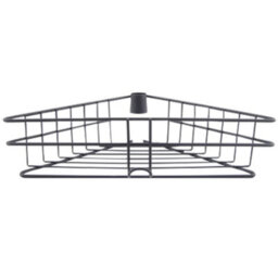Living And Home 4 Tier Black Adjustable Metal Bathroom Corner Shelf Shower Caddy Basket Organizer H 245 Cm - thumbnail 7