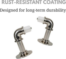 Lister Cartwright 25mm Polished Steel Industrial Pipe Extendable Curtain Pole Heavy Duty Metal Curtain Rod With Rings(70-120 Cm) - thumbnail 5