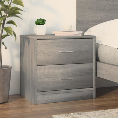 Berkfield Bedside Cabinet Grey Sonoma 40X30X40 Cm Engineered Wood - image 1
