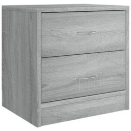 Berkfield Bedside Cabinet Grey Sonoma 40X30X40 Cm Engineered Wood - thumbnail 2