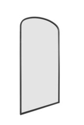 "Mirroroutlet - The Angustus - Black Metal Framed Arched Garden Wall Mirror 67""x33"" (170 X 85C Cm)" - thumbnail 3