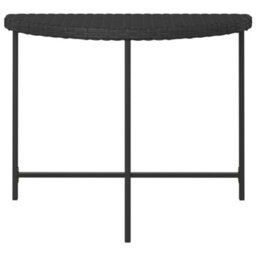 Berkfield Garden Table Black 100X50X75 Cm Poly Rattan - thumbnail 4
