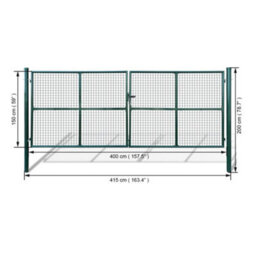 Berkfield Durable Mesh Garden Gate 415 X 200 Cm / 400 X 150 Cm - thumbnail 4