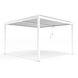 Primrose Living Deluxe White Veranda With Louvered Shutter Roof 3M X 3M - thumbnail 3