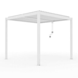 Primrose Living Deluxe White Veranda With Louvered Shutter Roof 3M X 3M - thumbnail 2