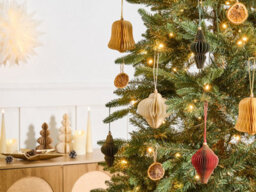 Beliani Set Of 20 Christmas Tree Ornaments Malselva Paper Multicolour - thumbnail 2