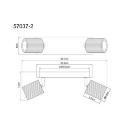 Luminosa Lighting Luminosa Wenzel Twin Ceiling Spotlight Matt Black 2X Gu10 - thumbnail 7