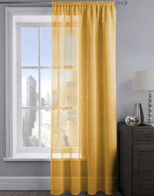 Velosso Alessandria Sparkle Slot Top Voile Panel - Yellow
