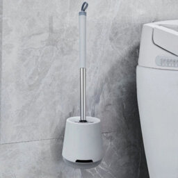 Soft Silicone Bristle Toilet Brush &holder Set Cleaning Brush Bathroom Wc Base - thumbnail 6
