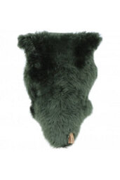 Fenland Sheepskin Fenland Indoor Single Australian Real Sheepskin Rug - Green (90 Cm X 60 Cm) - thumbnail 1