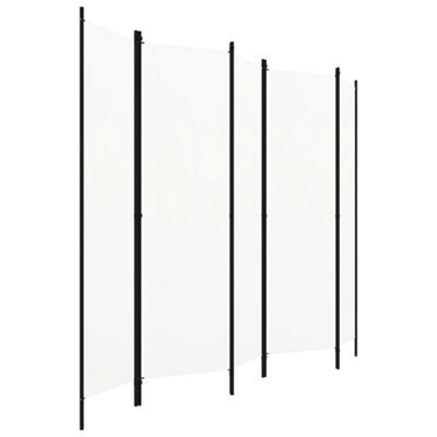 Berkfield Practical 5-Panel Room Divider Cream White 250X180 Cm - image 1