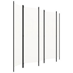 Berkfield Practical 5-Panel Room Divider Cream White 250X180 Cm - thumbnail 1