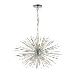 Luminosa Lighting Luminosa Lena 9 Light Spherical Pendant Chrome Plate, G9 - thumbnail 1