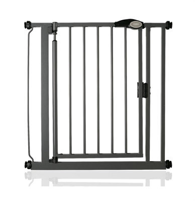 Safetots Pressure Fit Self Closing Stair Gate, 75Cm - 82Cm, Slate Grey, Auto Closing Baby Gate, Safety Barrier - image 1