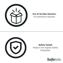 Safetots Pressure Fit Self Closing Stair Gate, 75Cm - 82Cm, Slate Grey, Auto Closing Baby Gate, Safety Barrier - thumbnail 5