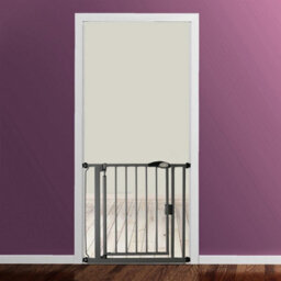 Safetots Pressure Fit Self Closing Stair Gate, 75Cm - 82Cm, Slate Grey, Auto Closing Baby Gate, Safety Barrier - thumbnail 2