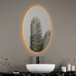 Royal Bathrooms Aspen 500 X 800mm Frameless Oval Backlit Led Illuminated Bathroom Mirror - Anti-Fog - thumbnail 8