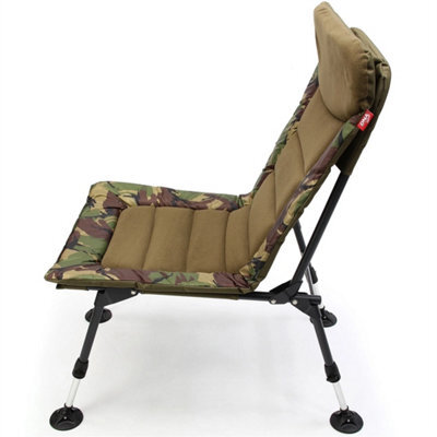 Fishing Padded High Back Chair Adjustable Mud Feet Camo Camping Festival - image 1