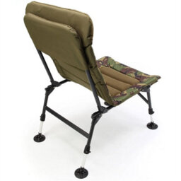 Fishing Padded High Back Chair Adjustable Mud Feet Camo Camping Festival - thumbnail 2