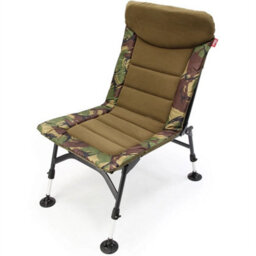 Fishing Padded High Back Chair Adjustable Mud Feet Camo Camping Festival - thumbnail 3