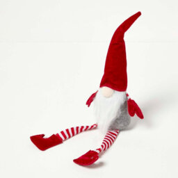 Homescapes Red Sitting Santa Gonk Christmas Decoration - thumbnail 3