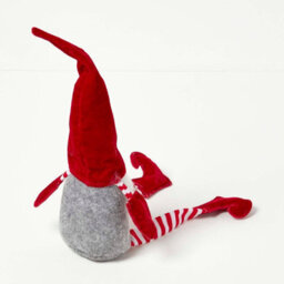 Homescapes Red Sitting Santa Gonk Christmas Decoration - thumbnail 4