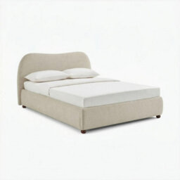 Furniturebox Uk Mabel Cream Fabric Ottoman King Size Bed Frame - thumbnail 2