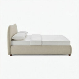 Furniturebox Uk Mabel Cream Fabric Ottoman King Size Bed Frame - thumbnail 4