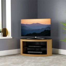 "Avf Affinity Buckingham 80Cm Oval Tv Stand, For Tvs Up To 40"" - Oak" - thumbnail 3