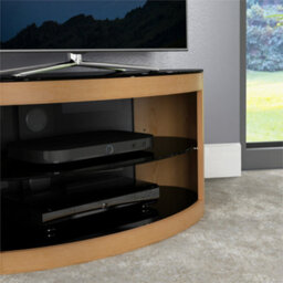 "Avf Affinity Buckingham 80Cm Oval Tv Stand, For Tvs Up To 40"" - Oak" - thumbnail 6