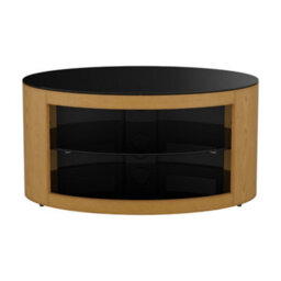 "Avf Affinity Buckingham 80Cm Oval Tv Stand, For Tvs Up To 40"" - Oak" - thumbnail 4