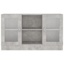 Berkfield Vitrine Cabinet Concrete Grey 120X30.5X70 Cm Engineered Wood - thumbnail 6