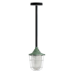 Conduit Pendant Light Kit Industrial Farmhouse Black Steel E27 Green Cage Fitting Ceiling Fixture 50Cm Length Without Bulb - thumbnail 9