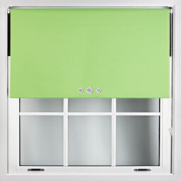 Furnished Blackout Roller Blinds With Triple Round Eyelets & Metal Fittings - Lime Green (W)100Cm (L)210Cm